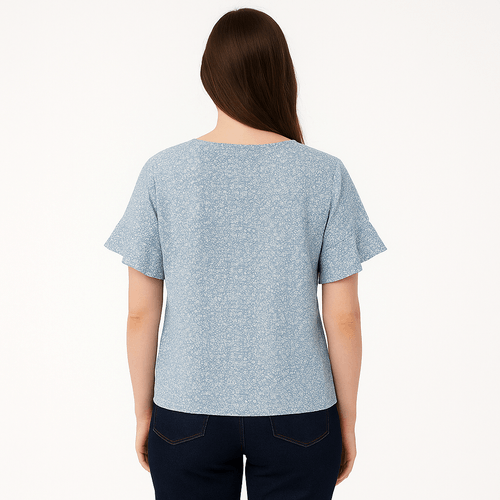 Blusa curvy estampada para mujer