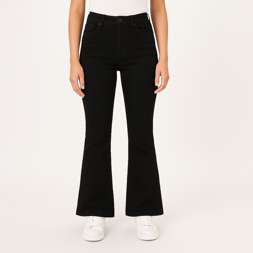 Flare jeans sólido para mujer