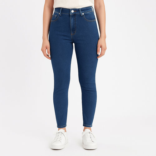 Skinny jeans sólido para mujer