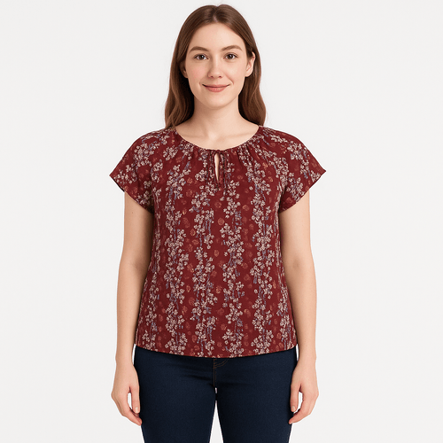 Blusa curvy estampada para mujer