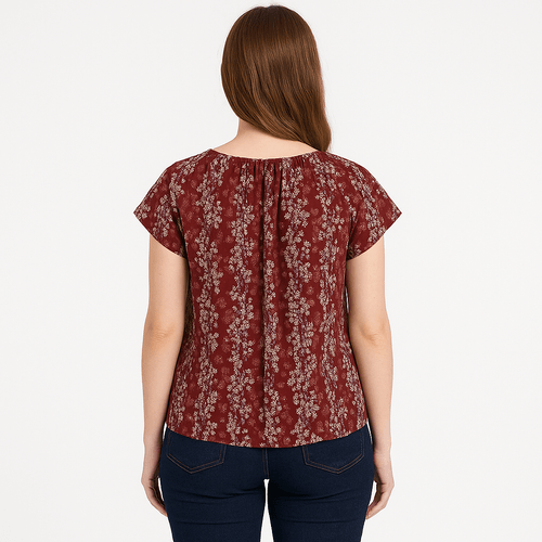 Blusa curvy estampada para mujer