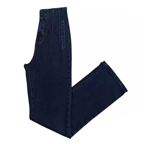Straight jeans azul para mujer