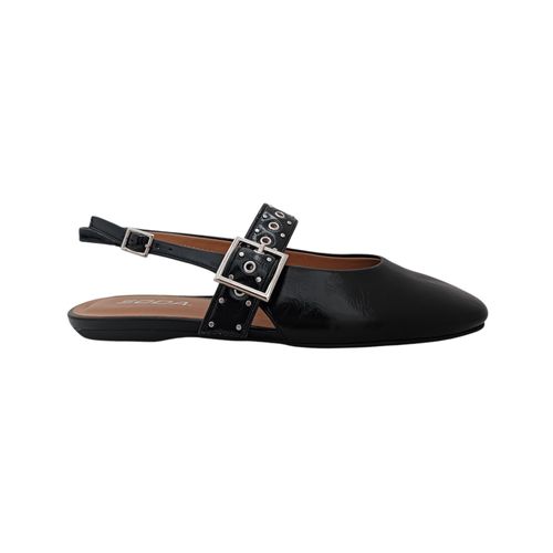 Flats negras slingback para mujer