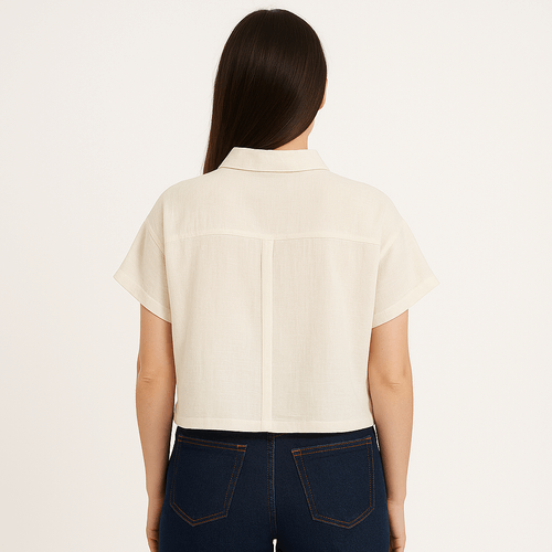 Crop top sólido para mujer