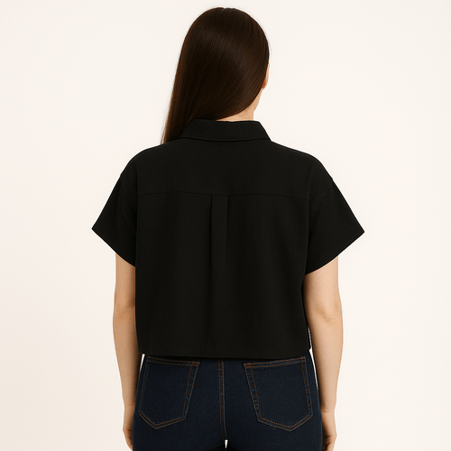 Crop top sólido para mujer