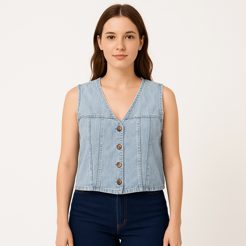 Chaleco lavado para mujer