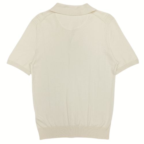 Camisa tipo polo beige para hombre
