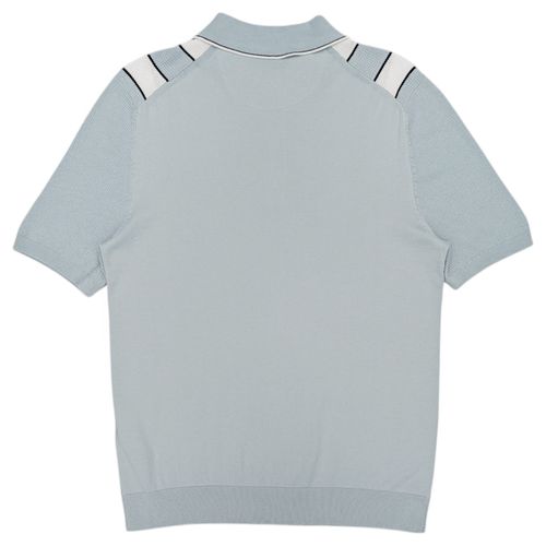 Camisa tipo polo celeste para hombre