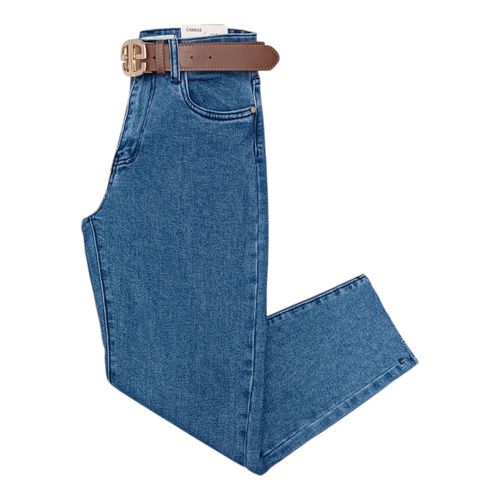 Carrot jeans sólido para mujer