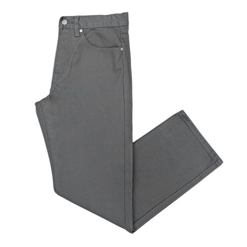 Straight jeans gris sólido para hombre