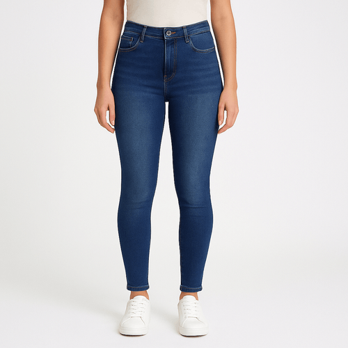 Skinny jeans fit azul lavado