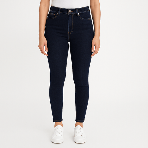 Skinny jeans azul sólido