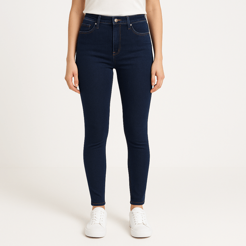 Skinny jeans azul sólido