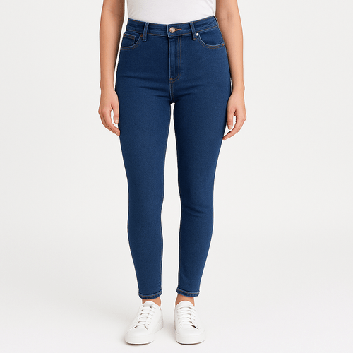 Skinny jeans sólido azul