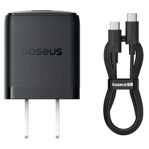 Cargador de pared carga rápida USB-C USB-A 30W + cable tipo C