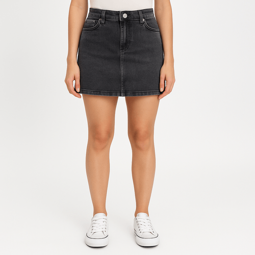 Falda short negra para mujer