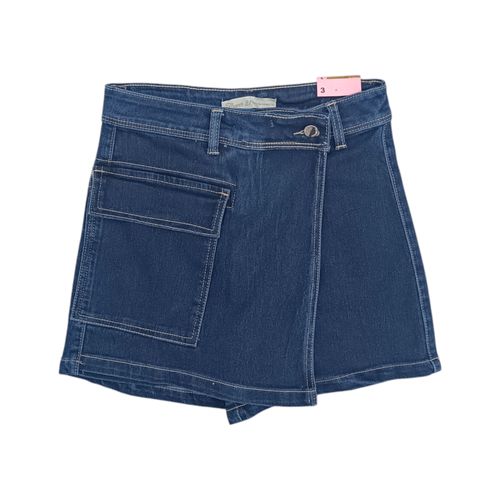 Falda short azul para mujer
