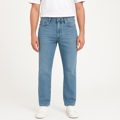 Straight jeans azul para hombre