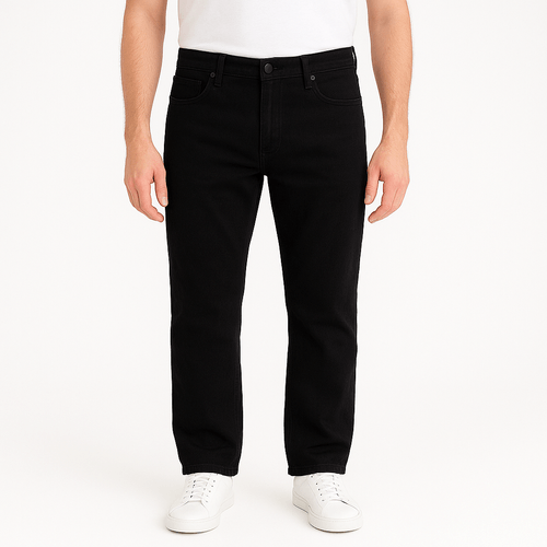 Straight jeans negro para hombre