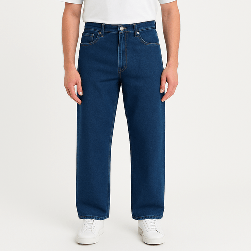 Wide leg jeans azul para hombre