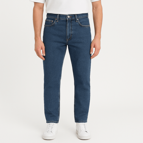 Jeans recto azul para hombre