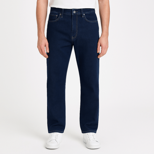 Jeans recto azul oscuro para hombre