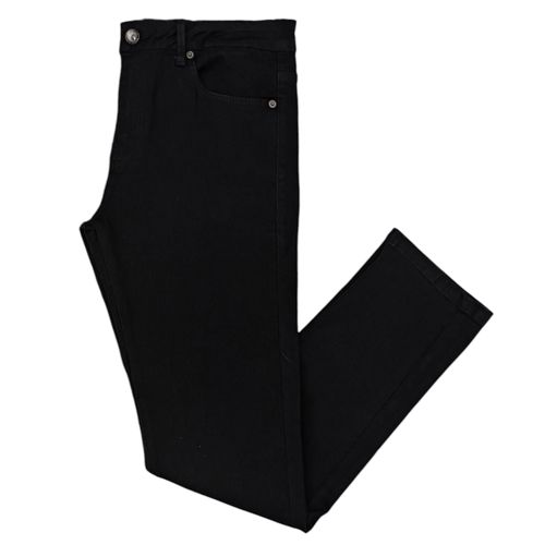 Skinny jeans sólido negro para hombre