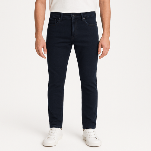 Slim jeans sólido navy para hombre