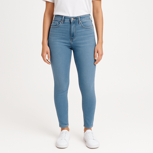 Skinny jeans sólido para mujer