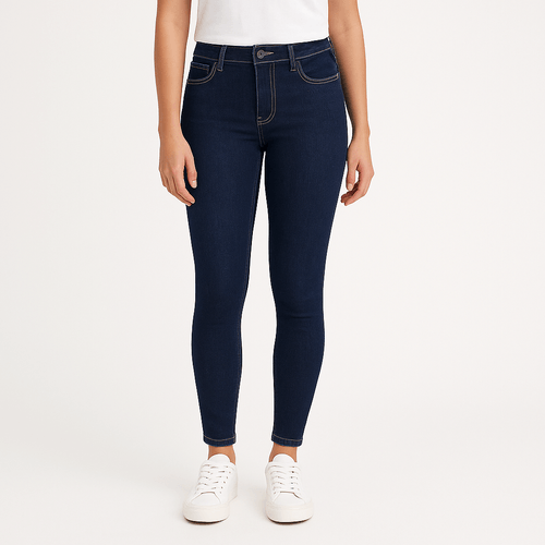 Skinny jeans sólido para mujer