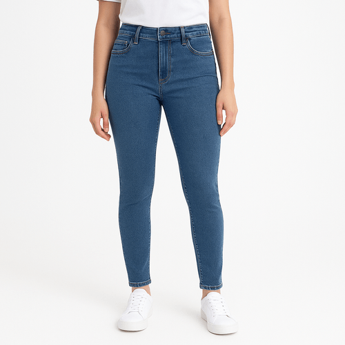 Skinny jeans sólido para mujer