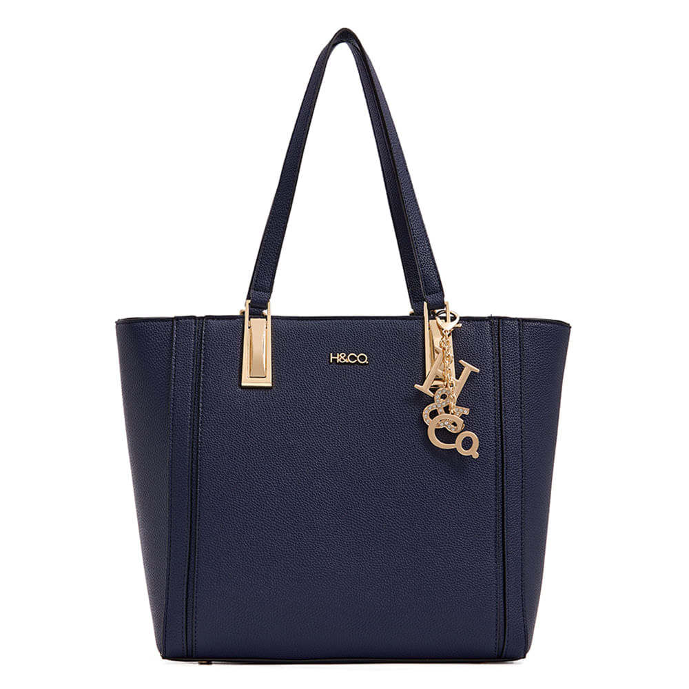Cartera tote H&Co Aina color azul para mujer