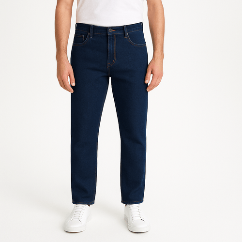 Straight jeans azul lavado