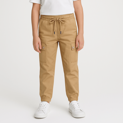 Jogger cargo caqui para niño