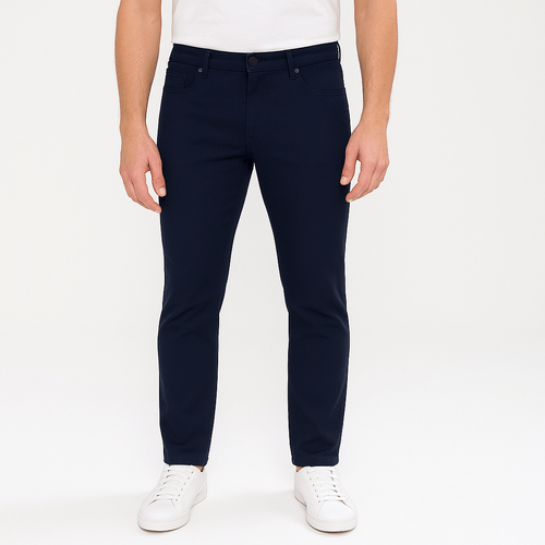 Slim jeans negro sólido para hombre