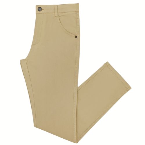 Slim jeans beige sólido para hombre