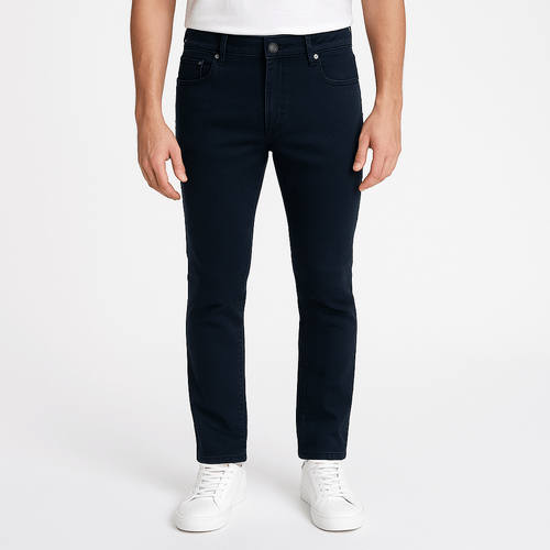 Slim jeans sólido azul oscuro