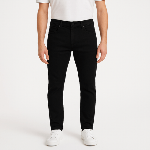 Slim jeans negro sólido