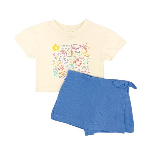 Conjunto bicolor para niña