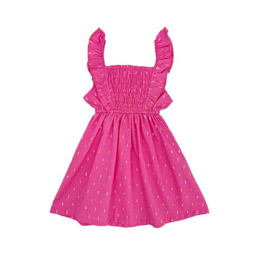 Vestido fucsia para niña
