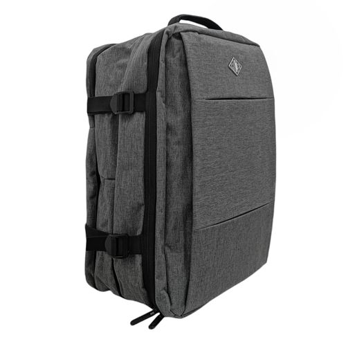 Mochila de viaje gris gaspeado