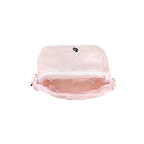 Crossbody infantil rosa con textura para niña