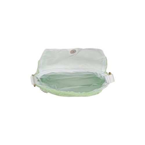 Crossbody infantil verde con textura para niña