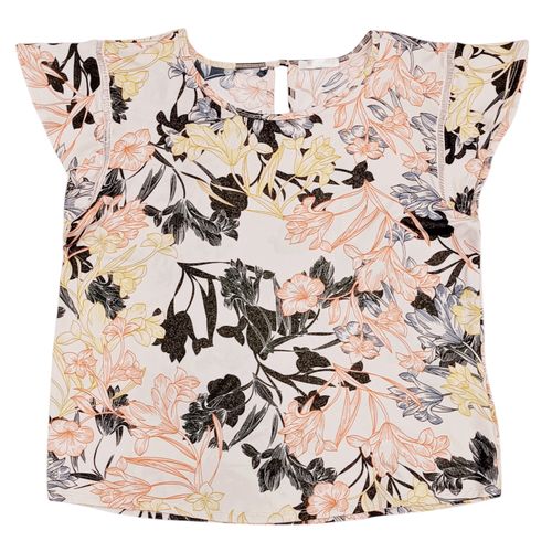 Blusa curvy salmón estampado para mujer