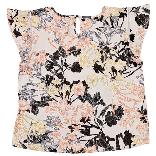 Blusa curvy salmón estampado para mujer