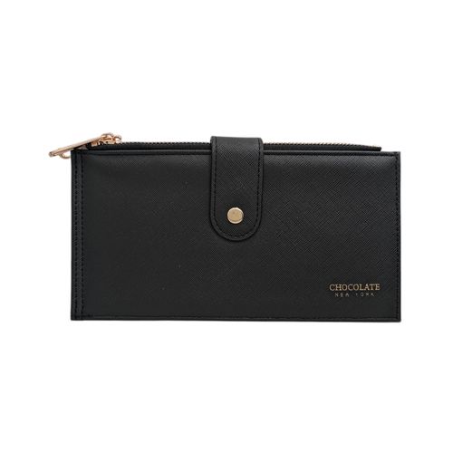 Billetera bifold negro para mujer