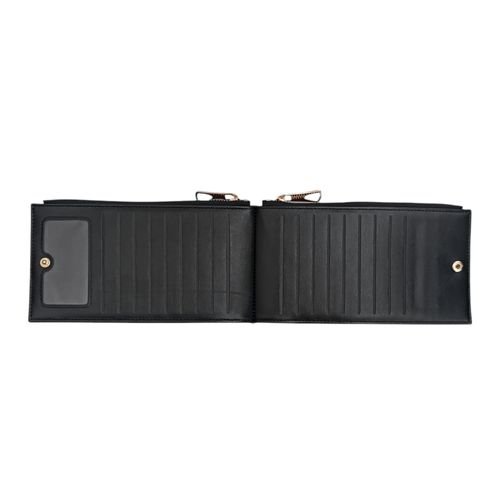 Billetera bifold negro para mujer