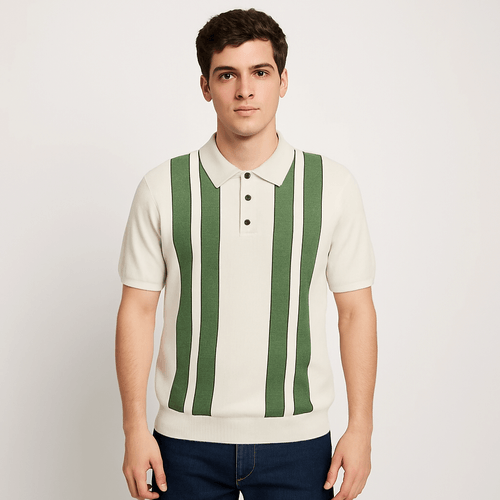 Camisa tipo polo bicolor para hombre