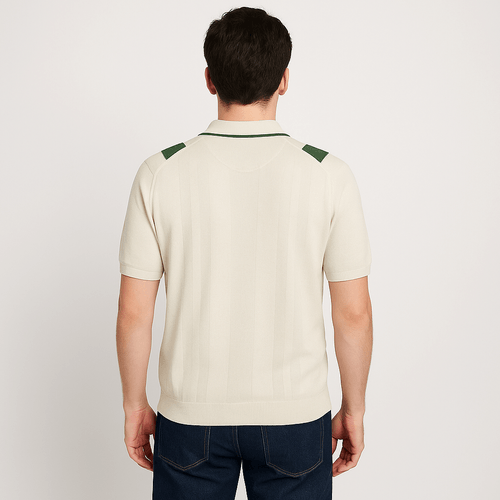 Camisa tipo polo bicolor para hombre