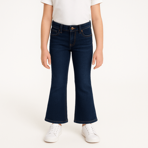 Flare jeans lavado para niña